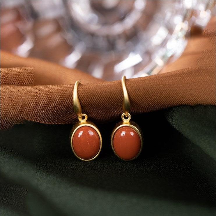 The Aurora Ear Drops, South Red Agate