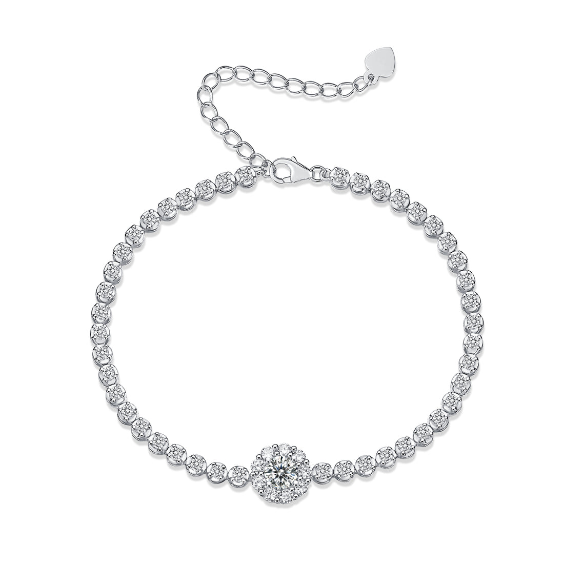 1The Bridge Of Magpies Luxury Fashion Mosan Diamond Silver Jewelry Comparable To Natural Diamond Bracelet Prohibit Tk Sales
