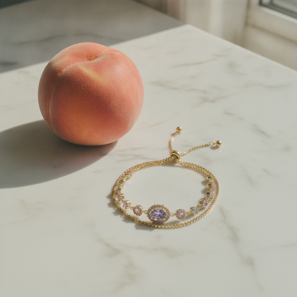 The Elara Slider Bracelet, Multi-color Zirconia