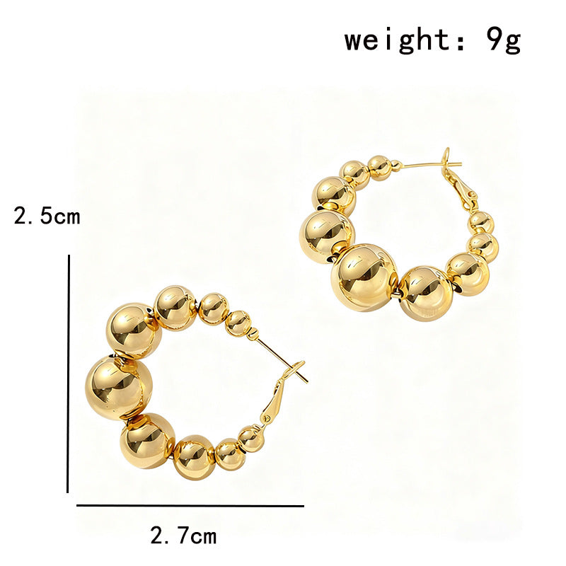 The Elara Orb Earrings, Gold