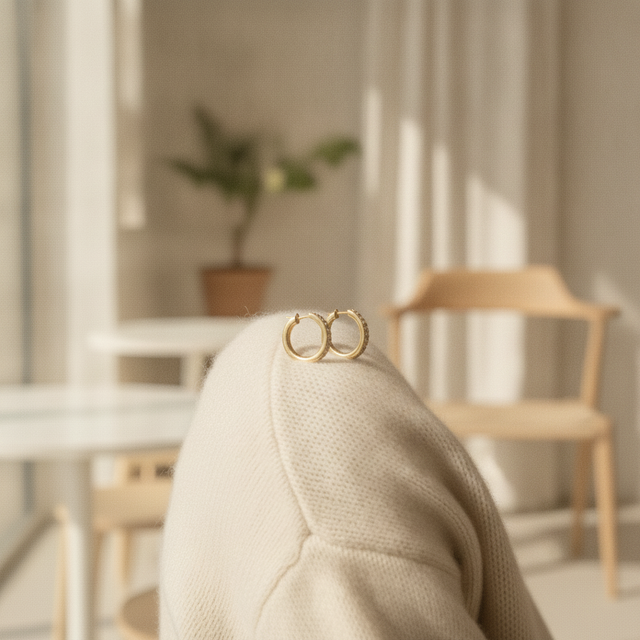 The Elara Hoops, Gold Plated