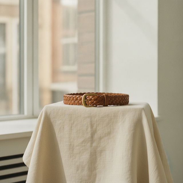 The Clariva Belt, Woven Leather