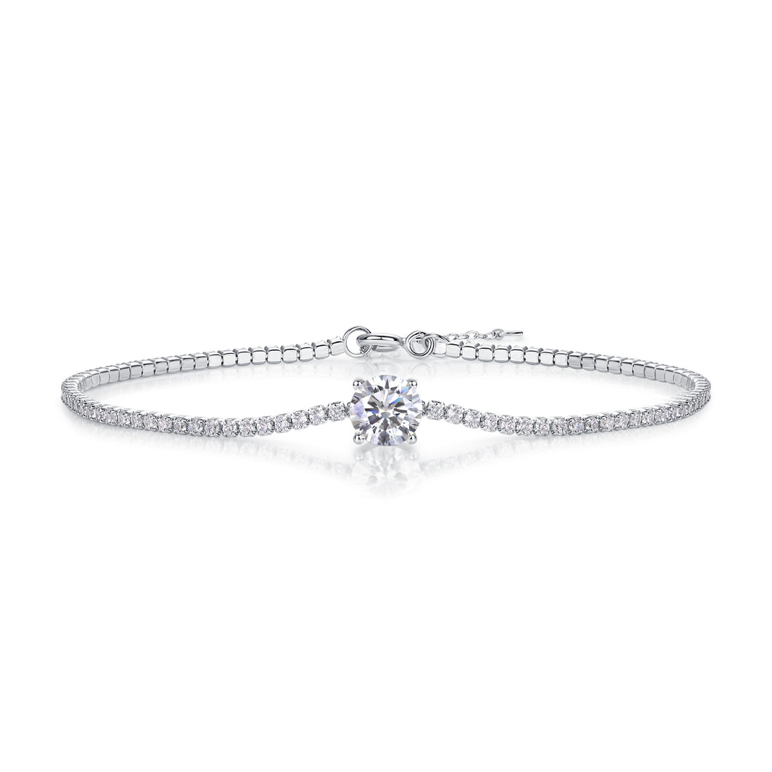 1Dawn Dew Beads Luxury Fashion Mossan Diamond Silver Jewelry Comparable To Natural Diamond Bracelet Prohibit Tk Sales
