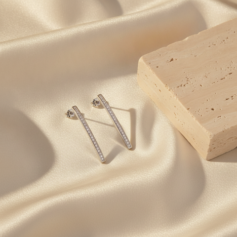 The Ava Stud Earrings, Sterling Silver