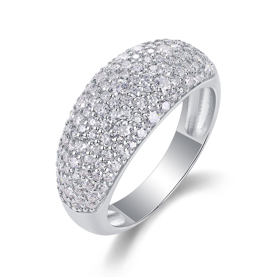 1Moonlit Night Stars - A Fashionable Diamond Jewelry Piece Set With Moissanite S925 Sterling Silver And Platinum Diamond Ring Prohibit Tk Sales