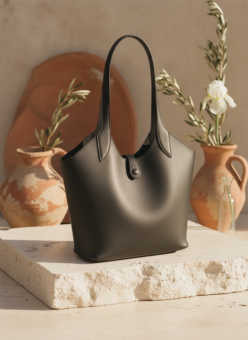 The Elara Basket Bag, Genuine Leather