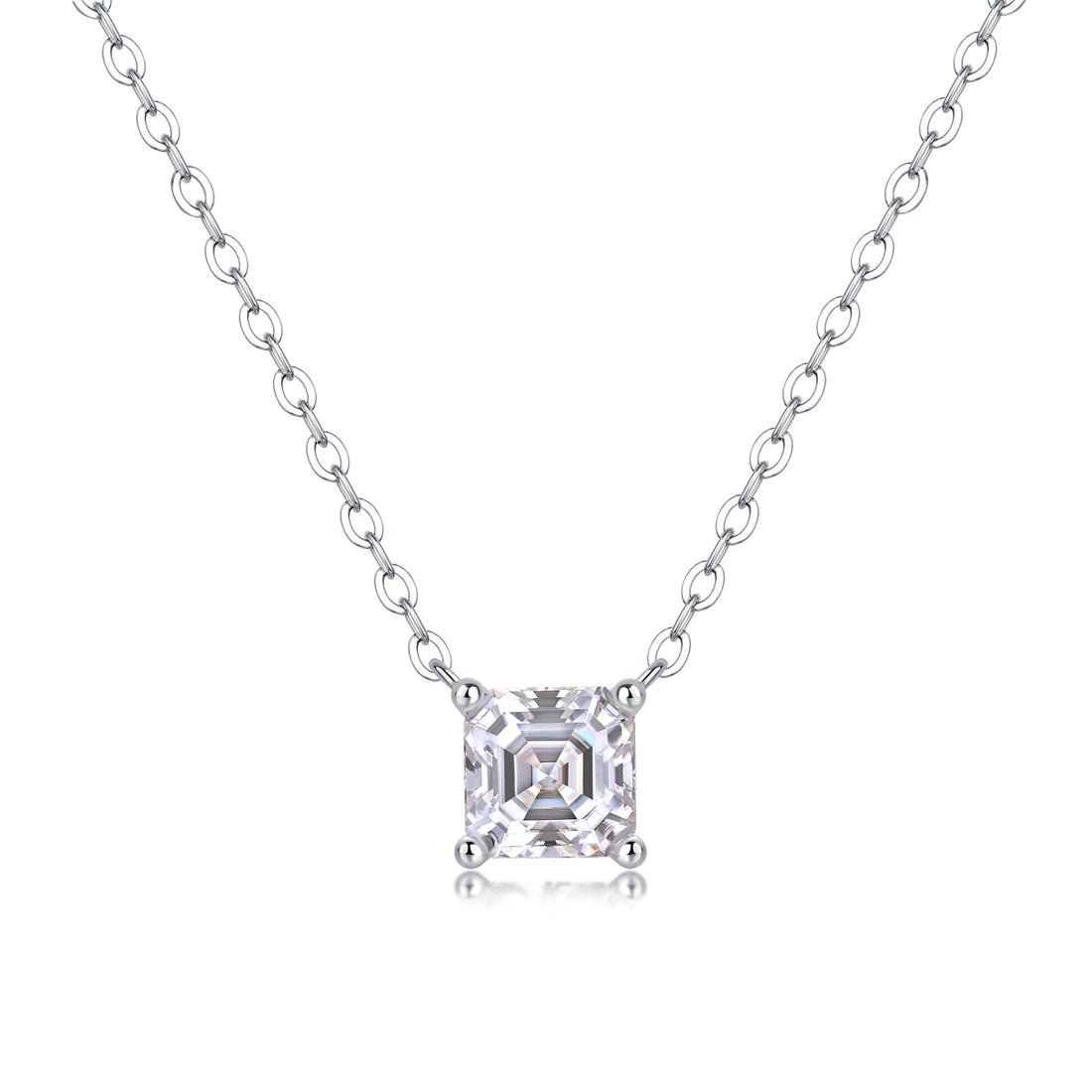 1Eternal - A Fashionable And Luxurious Diamond Jewelry Pendant Set With Square Moissanite S925 Sterling Silver Prohibit TikTok sales