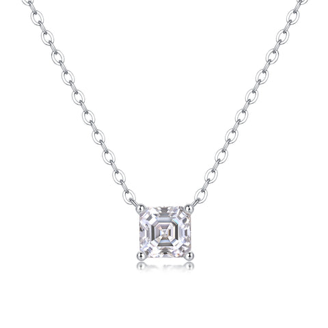 1Eternal - A Fashionable And Luxurious Diamond Jewelry Pendant Set With Square Moissanite S925 Sterling Silver Prohibit TikTok sales