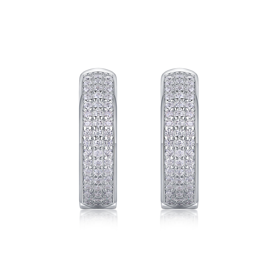 1Years - Fashionable Earrings And Stud Jewelry Set With Moissanite S925 Sterling Silver And Platinum-plated Diamonds Prohibit TikTok sales
