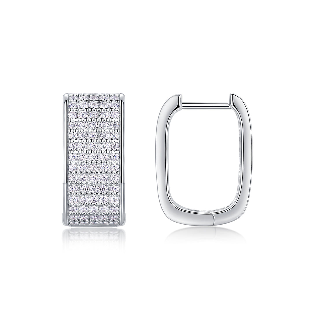 1Star Light Luxury Fashion Diamond Earrings Stud Set With Mosan Diamond Silver Jewelry Prohibit Tk Sales