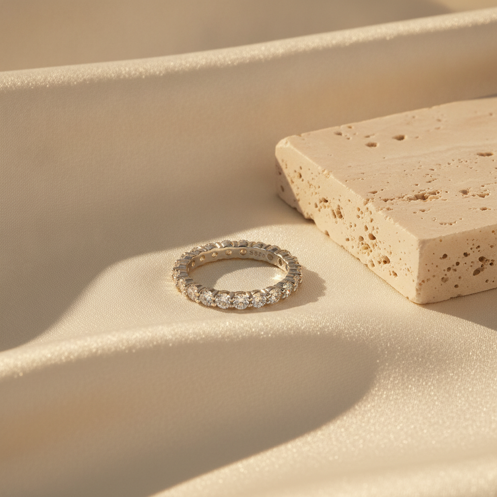 The Celine Pave Ring, Sterling Silver