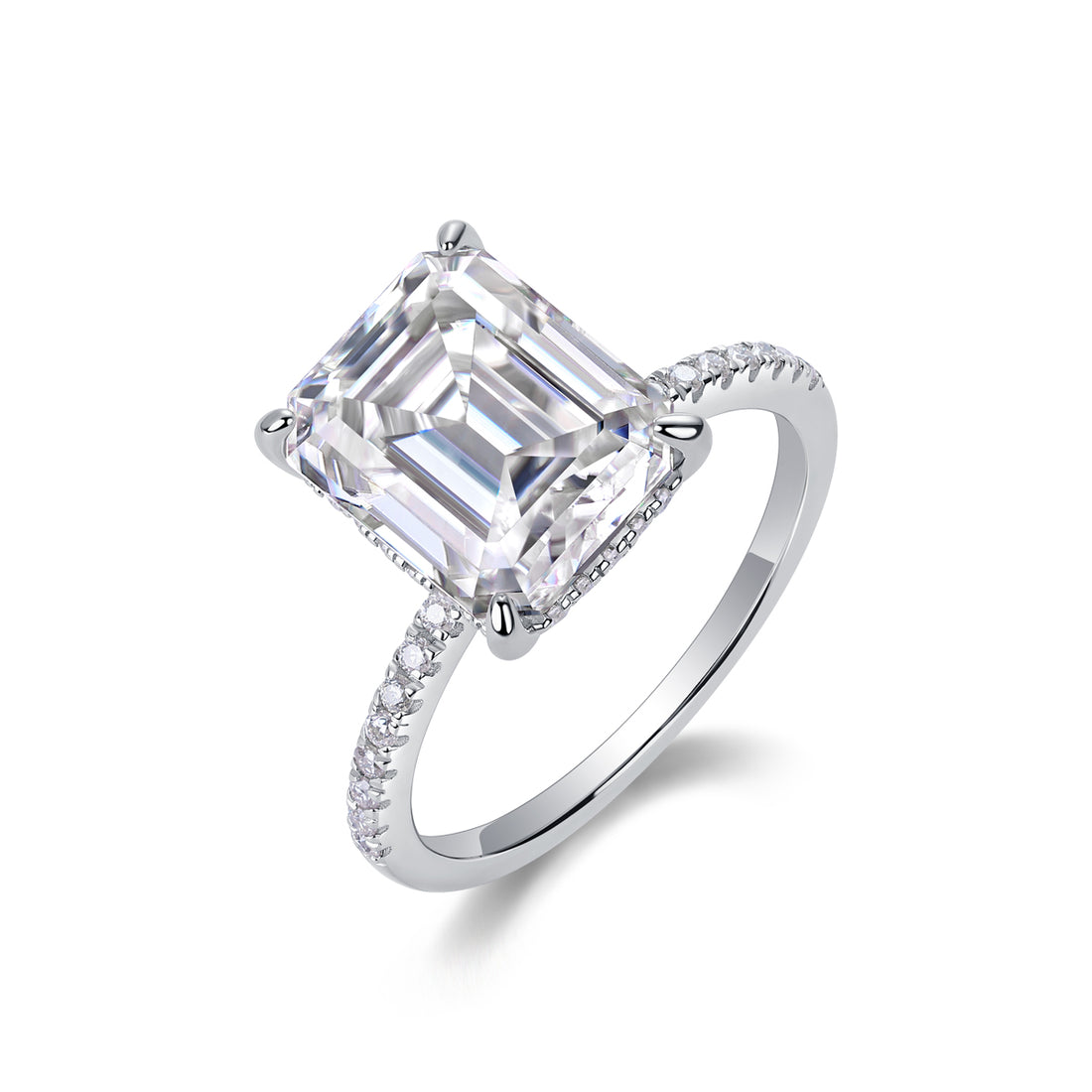1Iridescence City - Fashionable Diamond Jewelry Set With Moissanite S925 Sterling Silver And Platinum Diamond Ring Prohibit TikTok sales