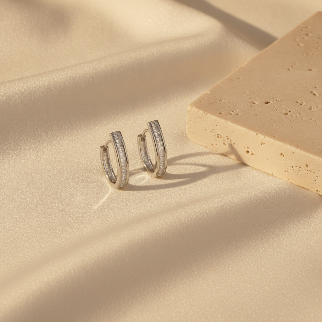 The Dawn Stud Earrings, Sterling Silver
