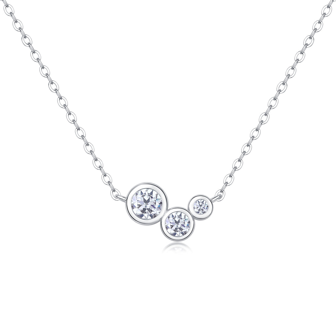 1White Dew - A Fashionable And Luxurious Diamond Jewelry Pendant Set With Moissanite S925 Sterling Silver Prohibit Tk Sales