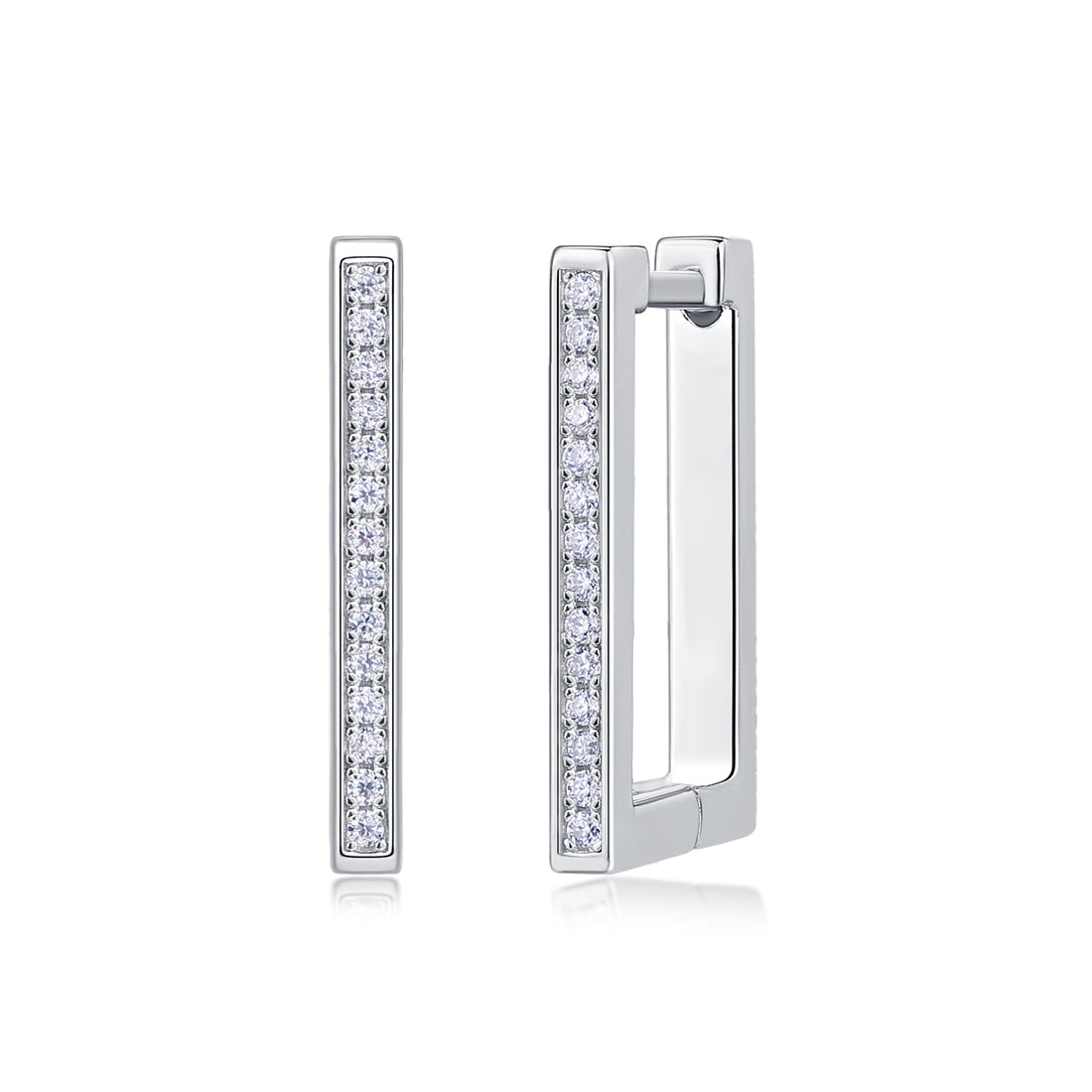 1Kokang - Fashionable And Luxurious Diamond Jewelry With Moissanite S925 Sterling Silver And Platinum-plated Stud Earrings Prohibit Tk Sales