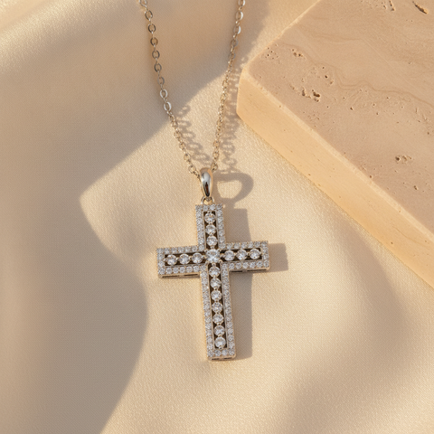 The Sanctuary Cross Pendant, Sterling Silver