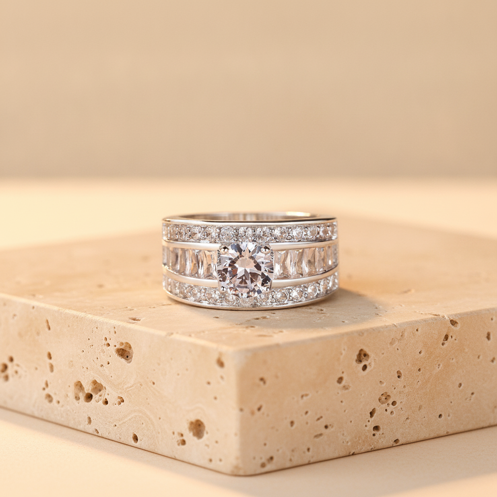 The Zircon Heart Ring