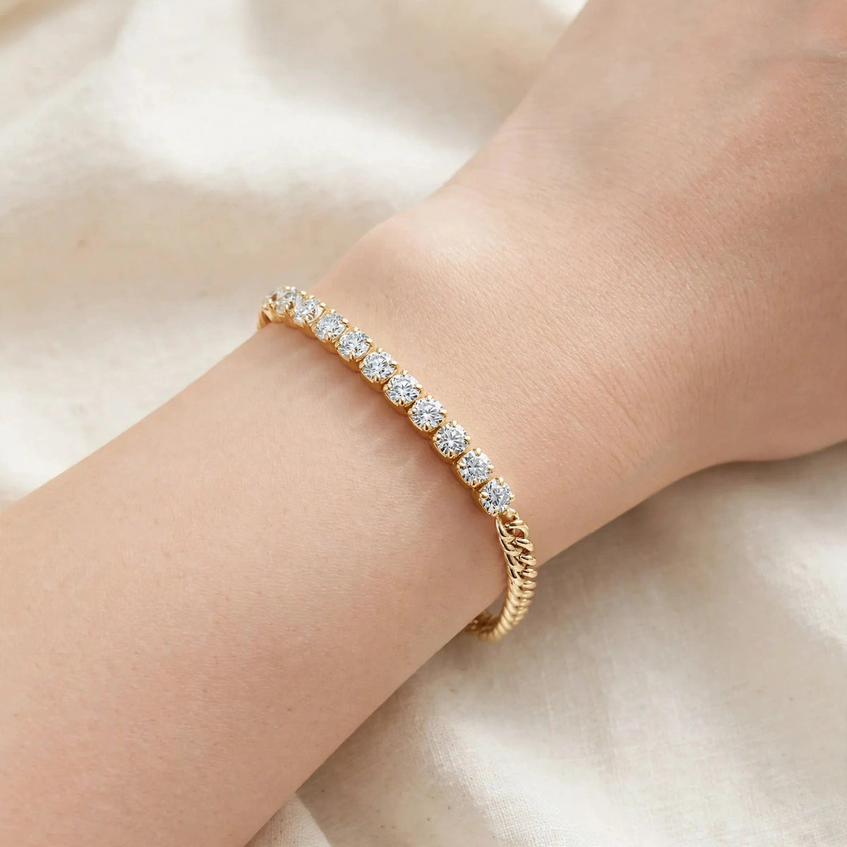 Sylvie Tennis Moissanite Bracelet