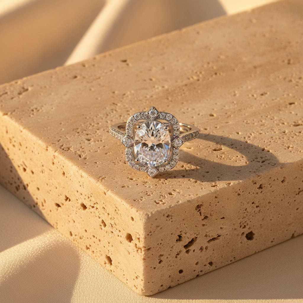The Camellia Ring, Sterling Silver