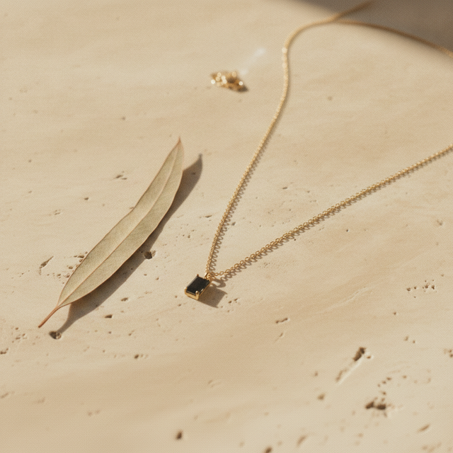 The Clariva Necklace, Black Zircon