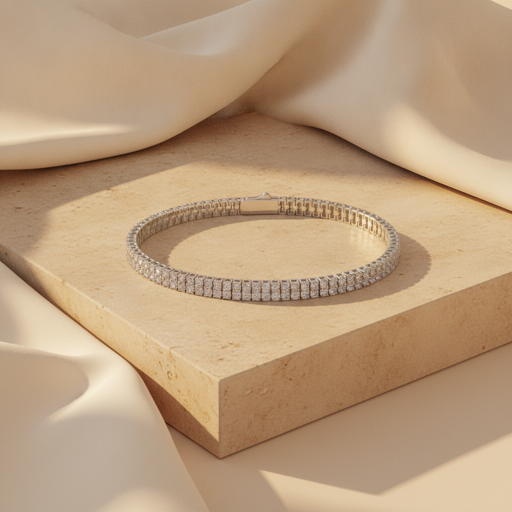 The Rose Line Bracelet, Sterling Silver