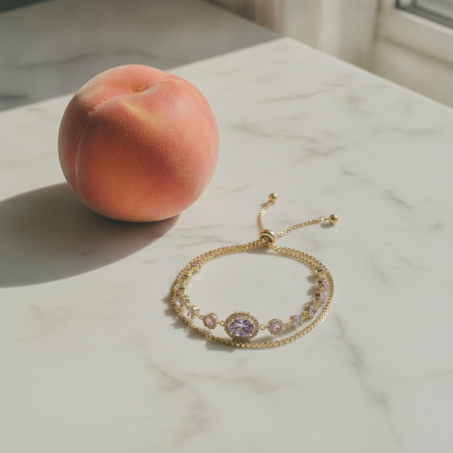 The Elara Slider Bracelet, Multi-color Zirconia