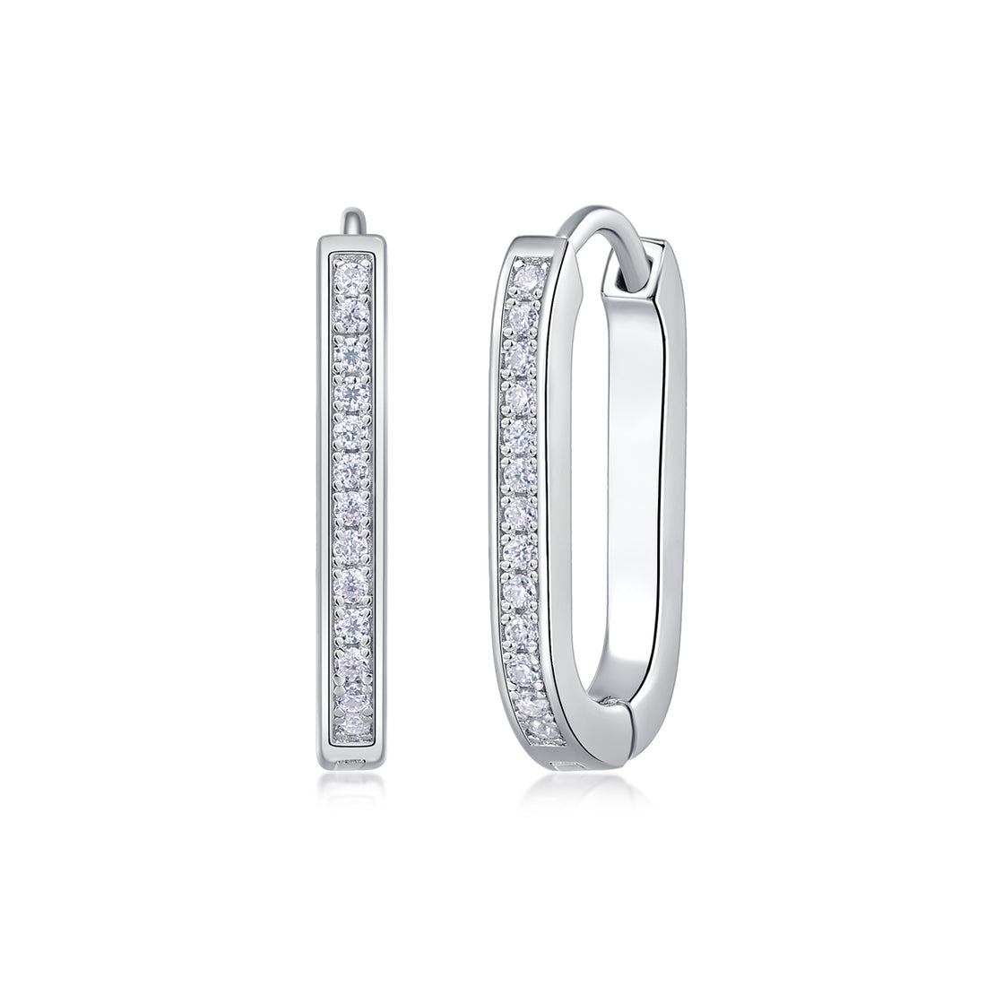 1Reincarnation - Fashionable And Luxurious Diamond Jewelry With Moissanite S925 Sterling Silver And Platinum-plated Stud Earrings Prohibit Tk Sales