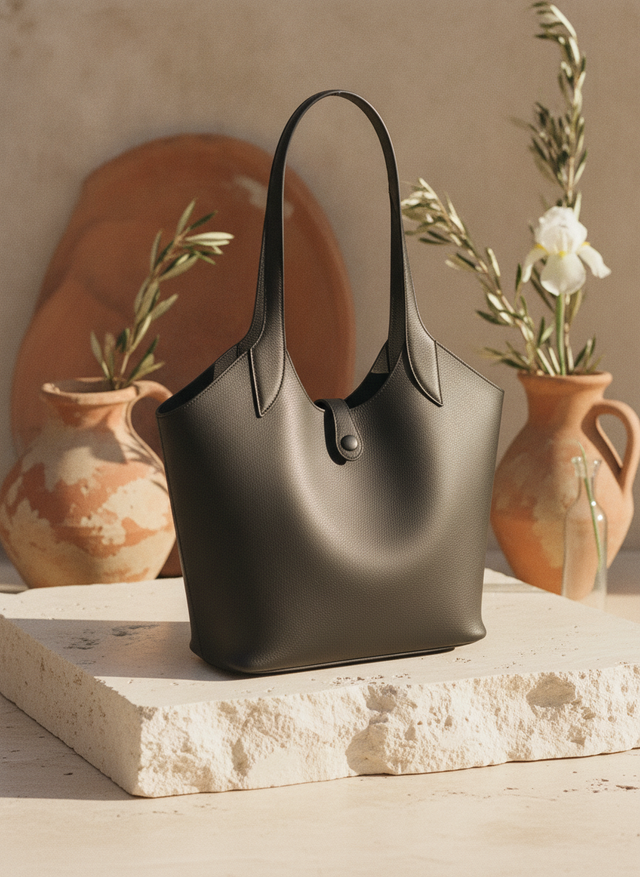 The Elara Basket Bag, Genuine Leather