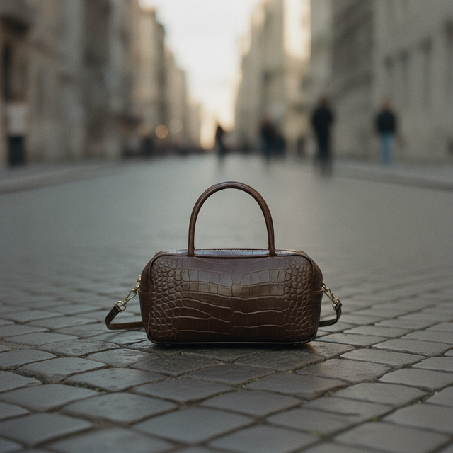 The Paloma Croc Bag, Embossed Cowhide