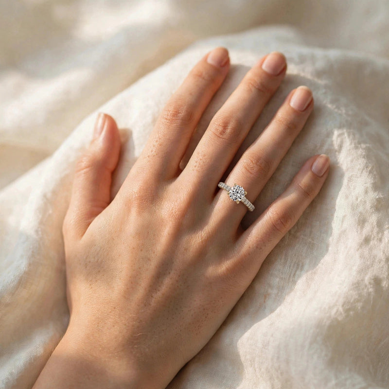 Anais Four Prong Moissanite Ring