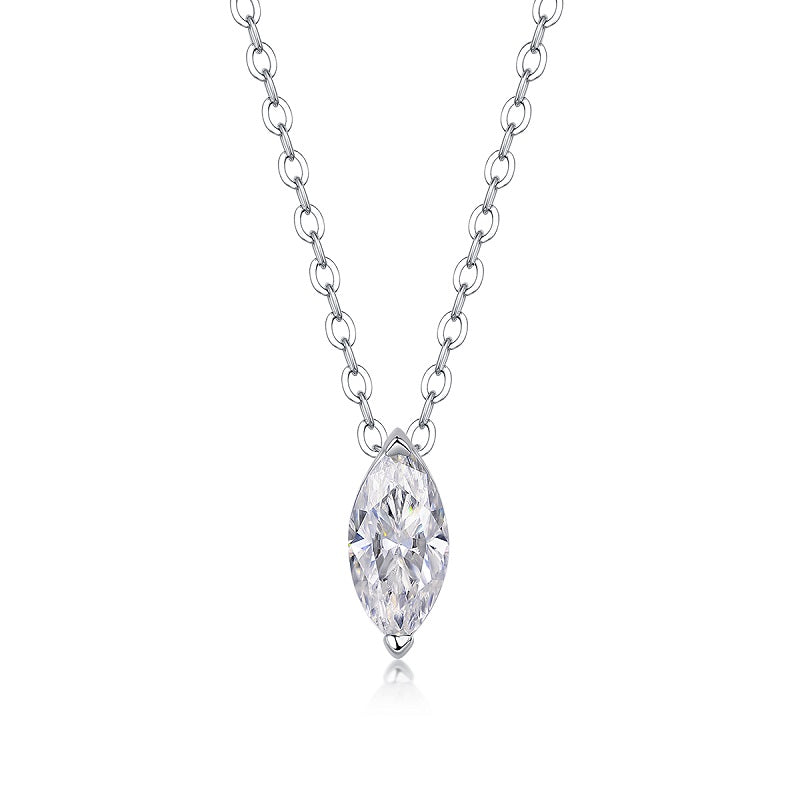 1A Fashionable Jewelry Pendant Set Moissanite S925 Sterling Silver And Platinum-plated Diamond In The Shape Of A Horse Eye. Moissanite Silver Jewelry Prohibit Tk Sales