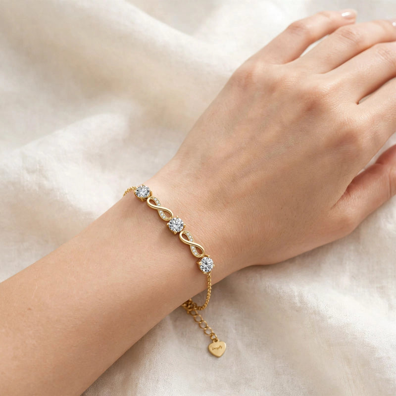 Odette Infinity Moissanite Bracelet
