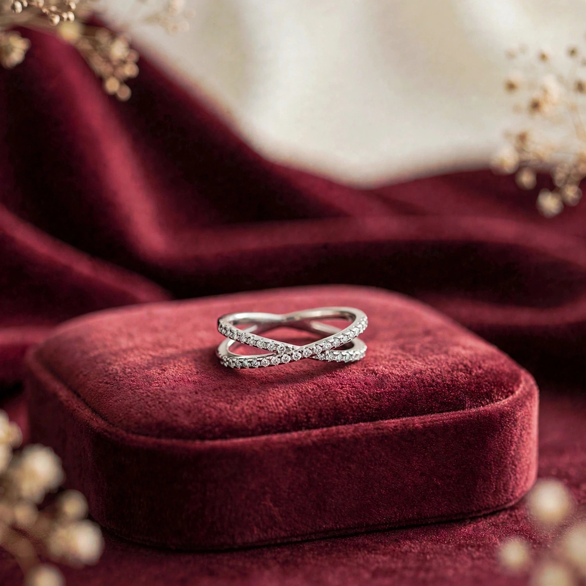 Colette Crossover Moissanite Ring