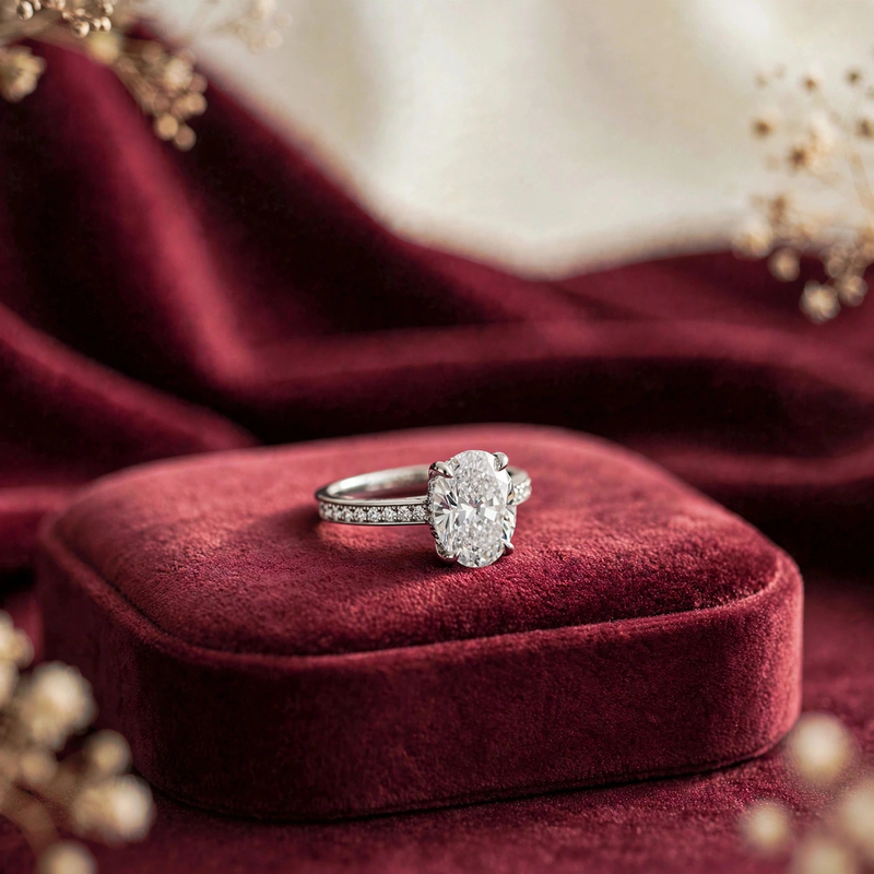 Rosalie Oval Eternity Moissanite Ring