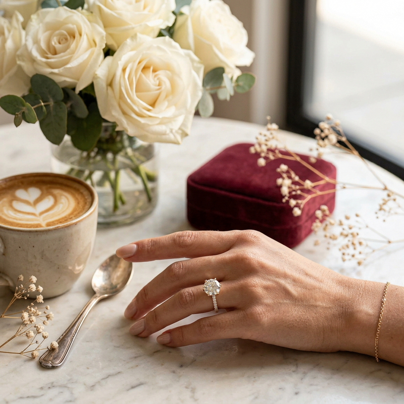 Juliette Round Moissanite Ring